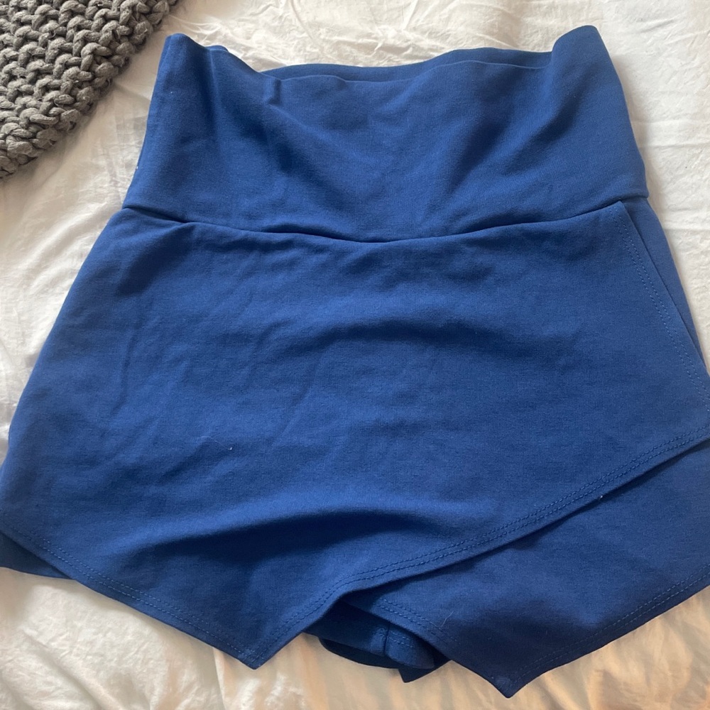 Royal blue envelope skirt